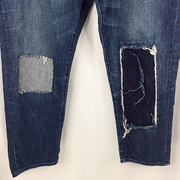 Gap 1969 Sexy Boyfriend Patchwork Jeans Womens 32r Straight Leg - Picture 4 of 9